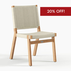 Devon Jackson Outdoor Dining Chair - White - *1 Left