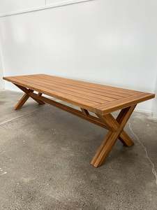 Outdoor Dining Tables: Mallorca Teak Outdoor Dining Table - 300cm