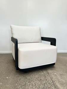 Outdoor Sofas: Marlo Outdoor Swivel Armchair - Aluminium + Sunbrella®