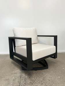 Southport Swivel Rocker Outdoor Armchair - Aluminium + Sunbrella®