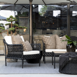 Outdoor Sofas: Artwood Santa Monica Outdoor Armchair - Classic Black