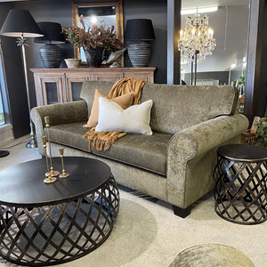 Custom New Zealand Made Sofas And Lounge Suites: Leicester 3 + 2.5 Seater Lounge Suite - Olive - NZ Made