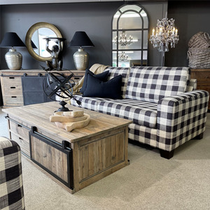 Bellamy 2.5 Seater Sofa - Check Fabric - NZ Made