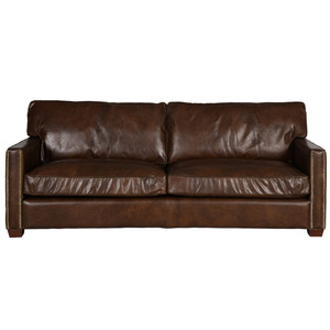 Leather Sofas And Lounge Suites: Viscount William Leather Sofa - Antique Whiskey