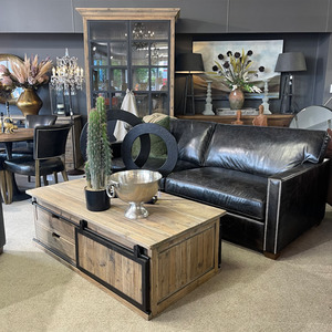 Leather Sofas And Lounge Suites: Viscount William Leather Sofa - 3 Seater -  Fudge