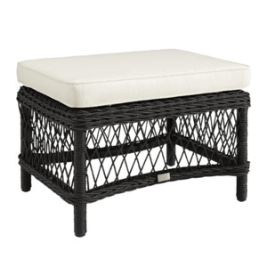 Artwood Marbella Outdoor Ottoman - Black Twist