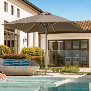 Shade7 Milan Outdoor Umbrella - Charcoal - 2.5m Square