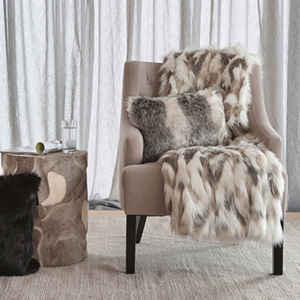 Heirloom NZ Made Faux Fur Throw - 150x220cm - Snowshoe Hare