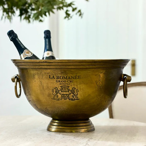 Champagne And Ice Buckets: Romanee Large Wine Bucket - Aged Gold