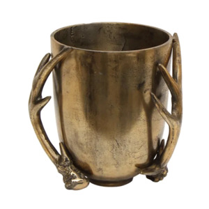 Antler Ice Bucket - Aged Gold