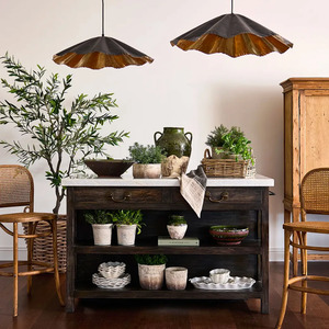 Bar Carts Drinks Trolleys: Lars Marble Kitchen Island - Aged Black - Large