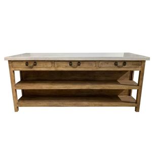Lars Marble Kitchen Island - Extra Large - Natural