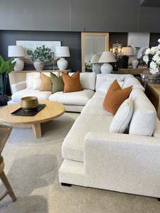 Sienna Large Deep Corner Lounge Suite - Natural