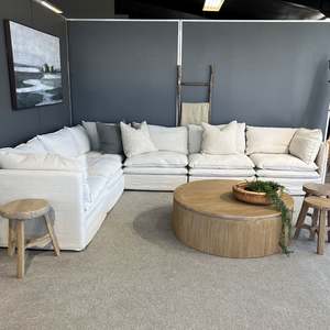 Laguna Slipcover Sectional Sofa - Corner Setting