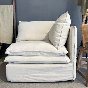 Sofas Lounge Suites Corner Lounge Suites: Laguna Linen Slipcover Sectional - Corner