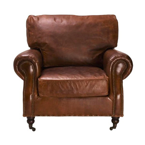 Premium Leather Collection: Winslow Leather Armchair - Aged Brown
