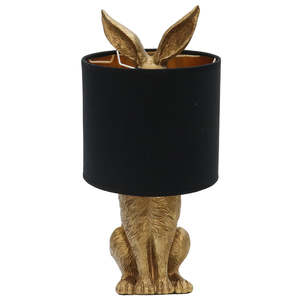 Lighting Lamps: Bunny Table Lamp - Gold & Black