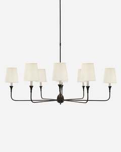 Tribeca 8 light Chandelier with Shades