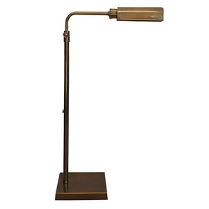 Lighting Standard Floor Lamps: Apartmento Adjustable Floor Lamp - Antique Brass