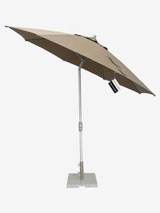 Greenslades Remy Tilting Outdoor Umbrella - Fibreglass Arms - 2.7m Octagonal - Taupe