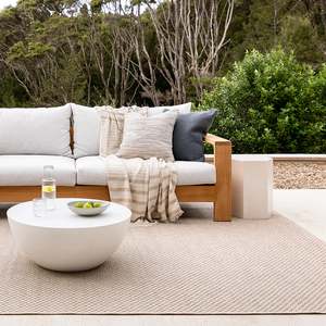 Flax Outdoor Floor Rug - Sand - 200cm x 290cm