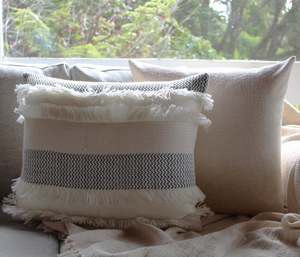 Sets Of 2: Boho Black & White Set - Cushion Cover Set