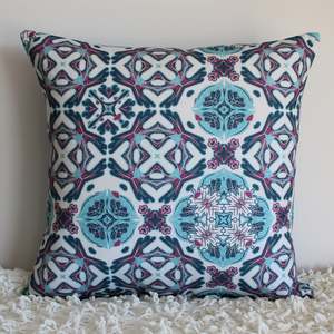 Blue Mosaic - 45cm x 45cm - Cushion Cover