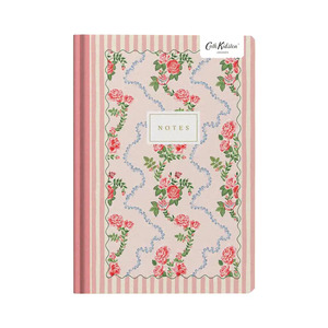 Stationery: Cath Kidston hard cover notebook rose flutter stripe A5