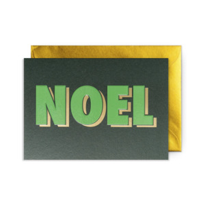 Stationery: Noel block letter card