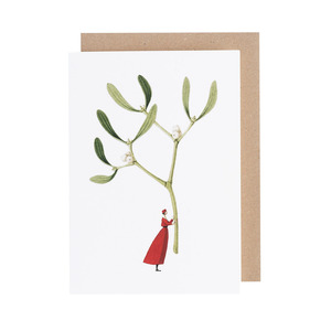 Stationery: Laura Stoddart mistletoe illustration card small