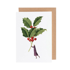 Stationery: Laura Stoddart holly illustration card small
