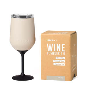 Huski stemmed wine tumbler 355ml sand
