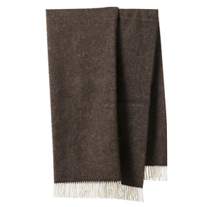 Wool throw cocoa 130 x 180cm