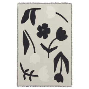 Broste Rosita reversible throw 130 x 180cm black