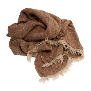 Tabako linen throw 140 x 200cm tobacco