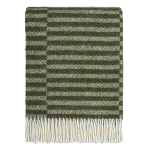 Throws Blankets: Noah NZ wool throw olive 130 x 190cm