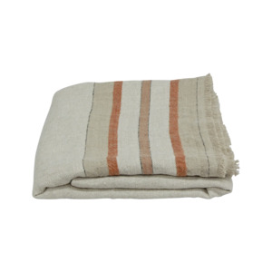 Herringbone striped throw 130 x 170cm