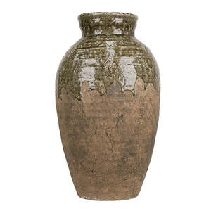 Glazed urn vase 47cm