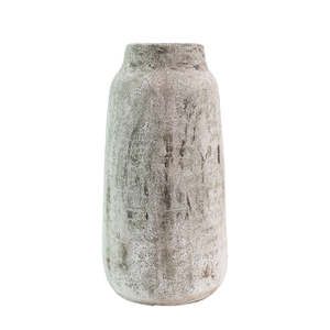 Tall aged earthenware vessel 37cm