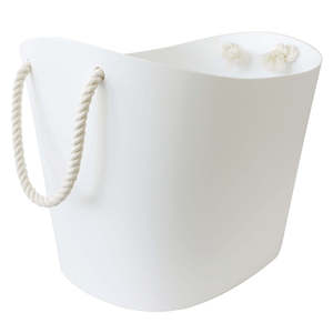 Storage 1: Tub with rope handles large white 38 litres
