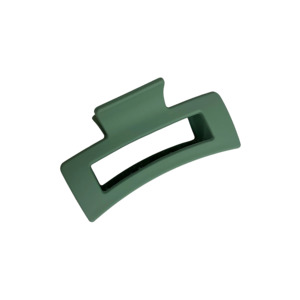 Face: Rectangle claw clip green 8.5cm