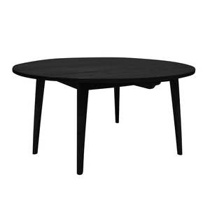 Dining Tables: Venetto oak round dining table black