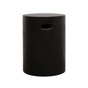 Stools Side Tables: Concrete circular side table black