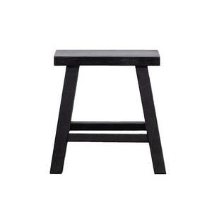 Stools Side Tables: Reclaimed elm small bench 42cm black
