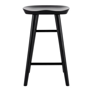 Stools Side Tables: Oak counter stool black 65cm high