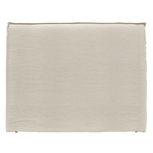 Bedheads: Slip cover linen headboard oatmeal