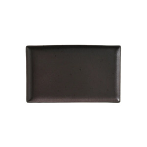 Broste Eli rectangle plate 20cm charcoal