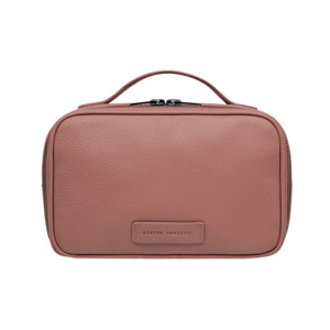 Other side leather toiletry bag rose