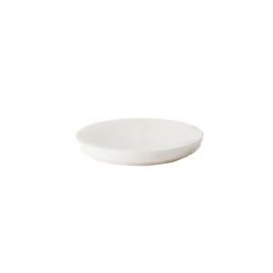 Bathroom Accessories: Round marble soap dish white