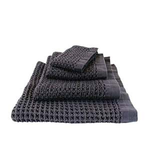 Brera waffle towel range navy